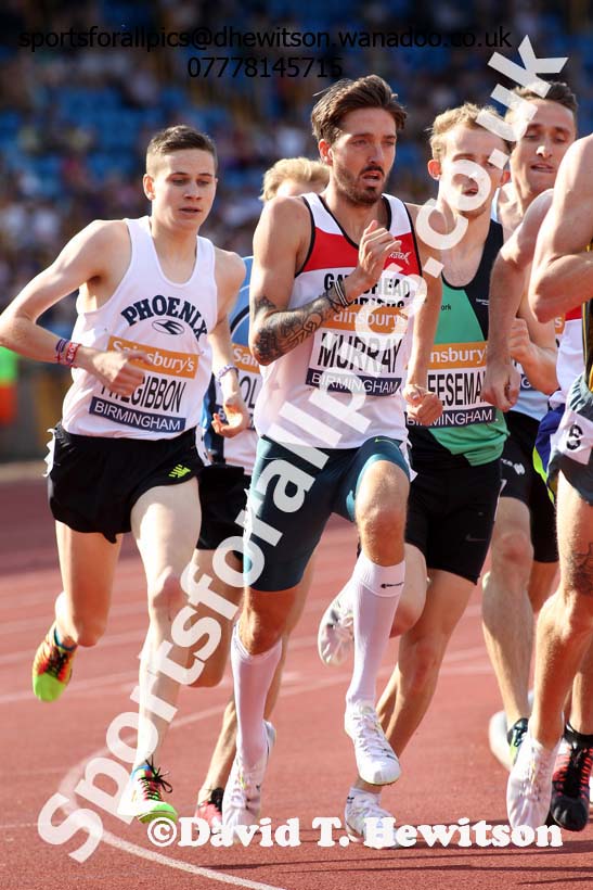 Mens 1500 metres, Sainsbury's British Champs, Alexander Stadium, Birmingham. Photo: David T. Hewitson/Sprts for All Pics